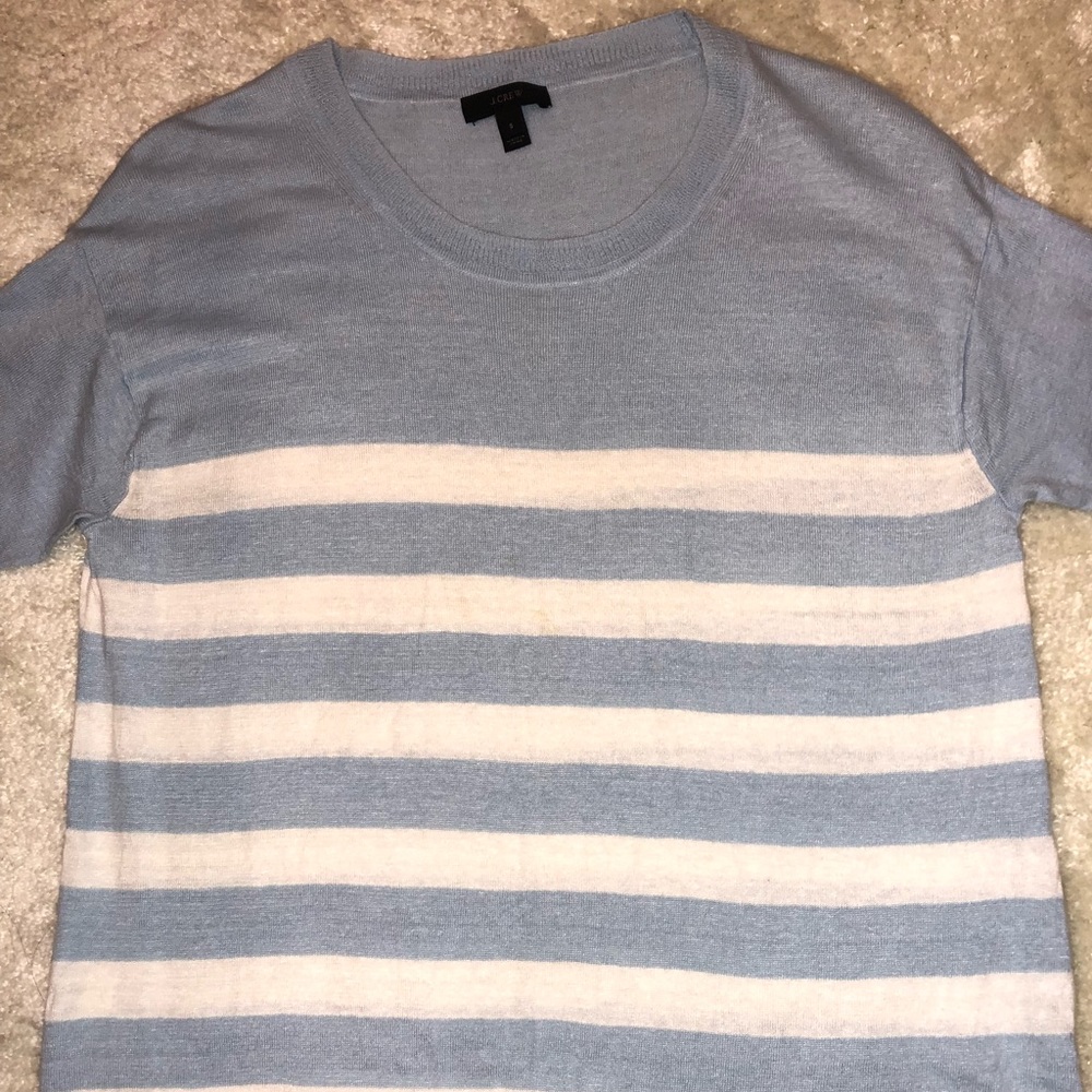 J Crew Linen Striped T-Shirt